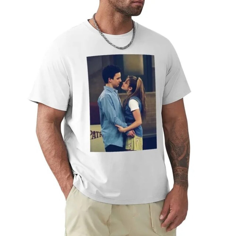 Cory And Topanga Kiss Photo T Shirt Boy Meets World Retro 90s TV Show Graphic103